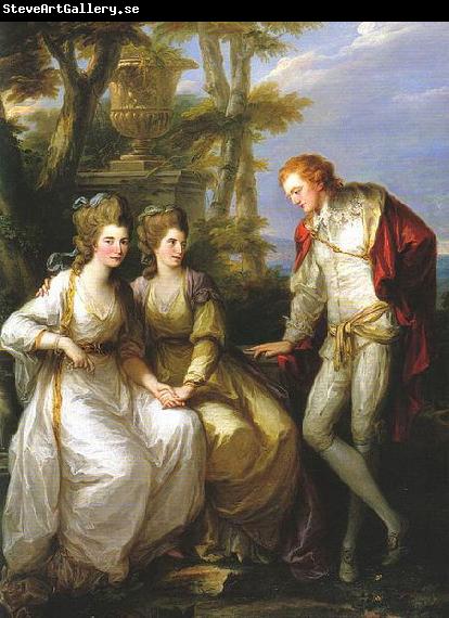 Angelica Kauffmann Portrait of Lady Georgiana, Lady Henrietta Frances and George John Spencer, Viscount Althorp.